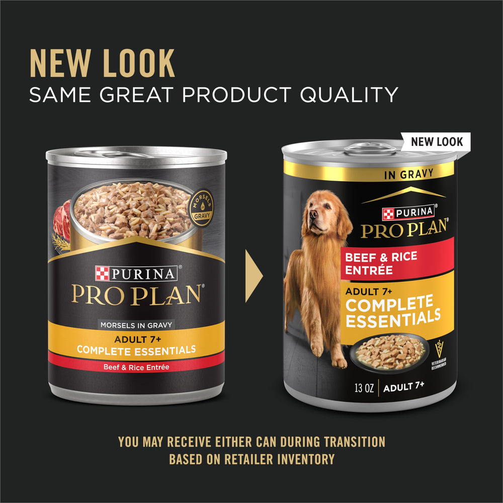 Purina Pro Plan Senior beef and rice entree can promotes a healthy immune system.