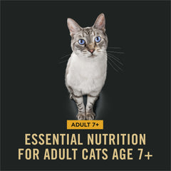 Purina Pro Plan Senior Cat Dry includes omega-6 and vitamin A for skin and coat care.