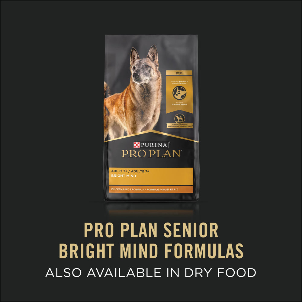 Purina Pro Plan Senior packaging highlights complete and balanced nutrition