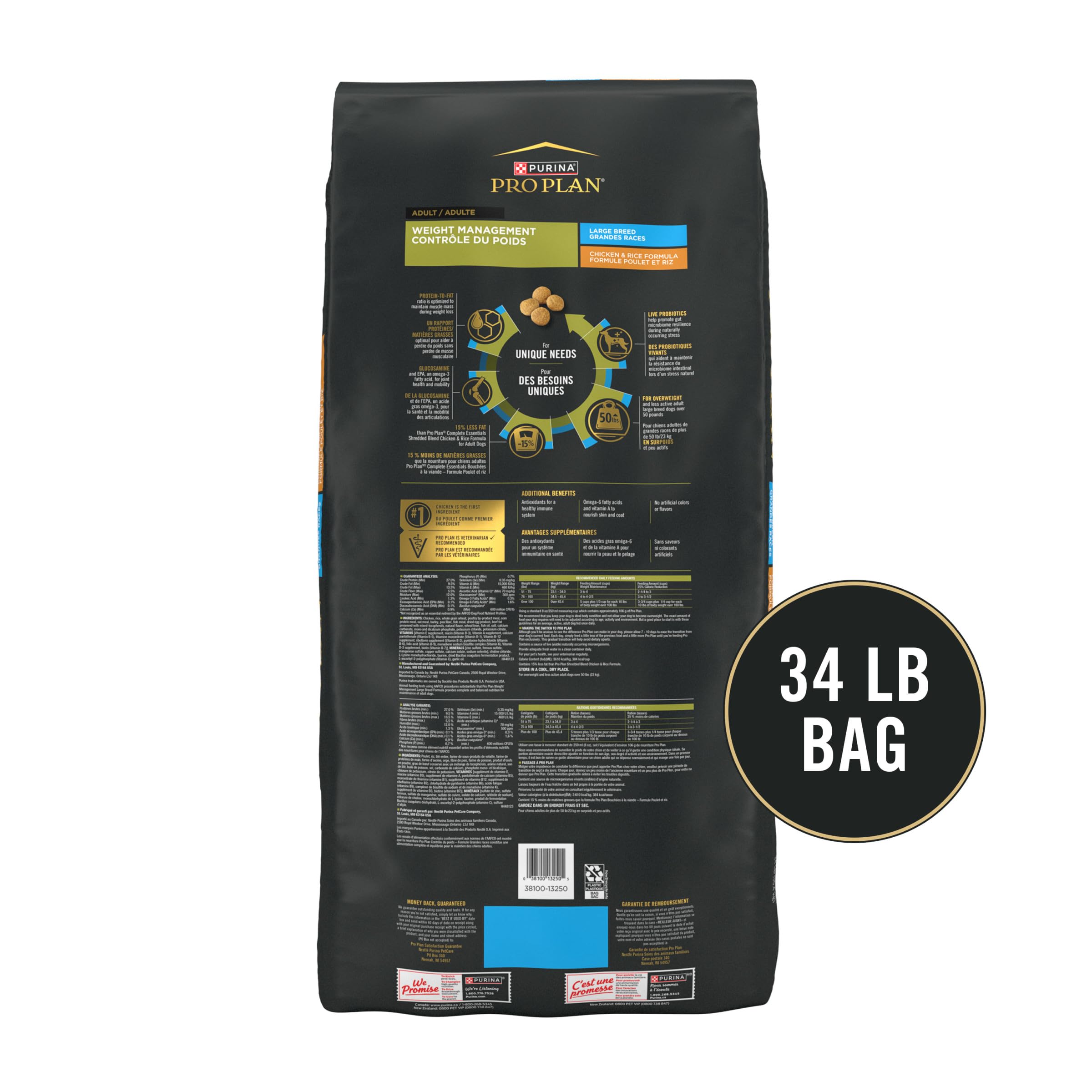 Purina Pro Plan shredded blend kibble with tender pieces for texture variety.