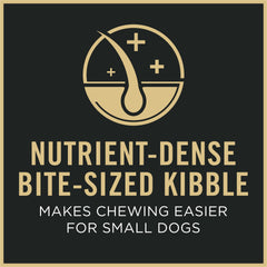 Purina Pro Plan Small Breed bag front label highlights senior formula.