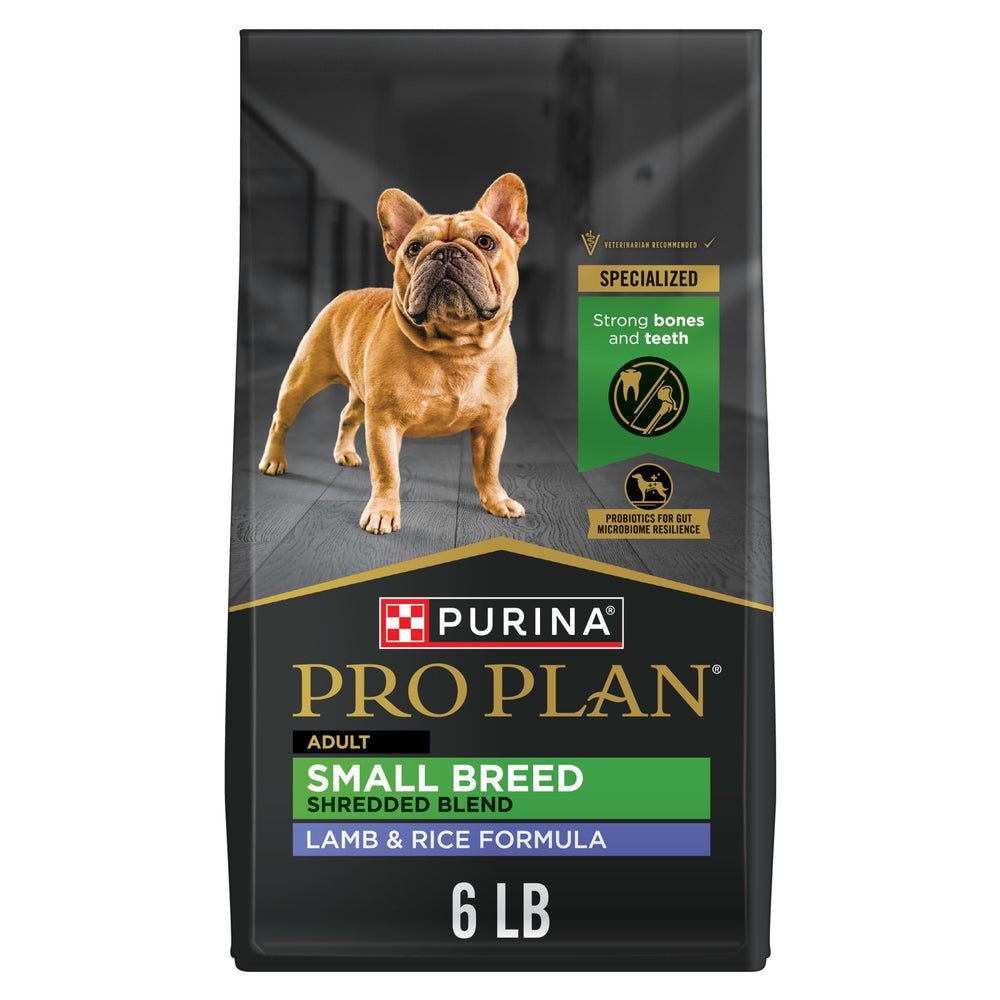Purina Pro Plan Small Breed bag front highlighting high-protein nutrition for active dogs