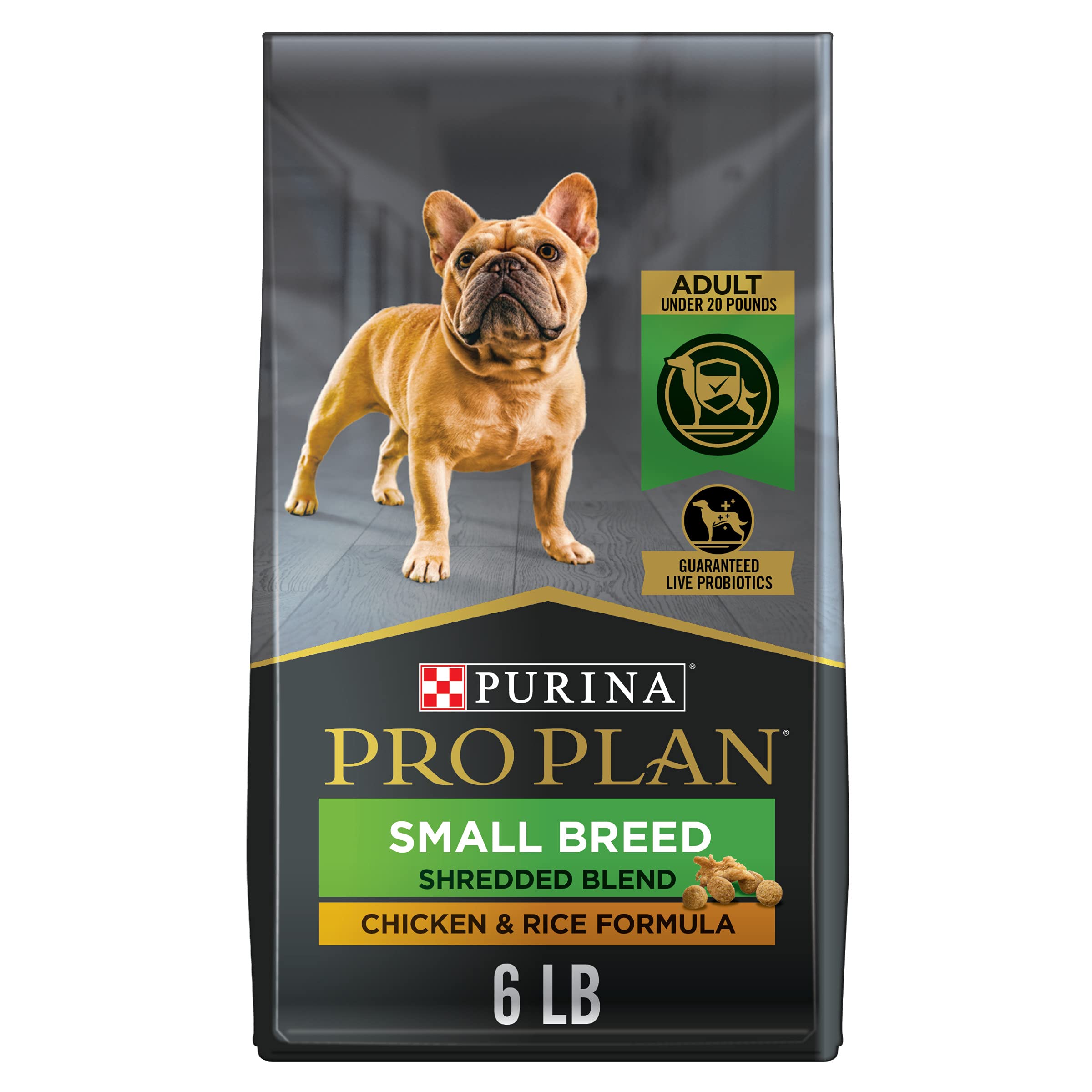 Purina Pro Plan Small Breed bag front suitable for dogs under 20 pounds