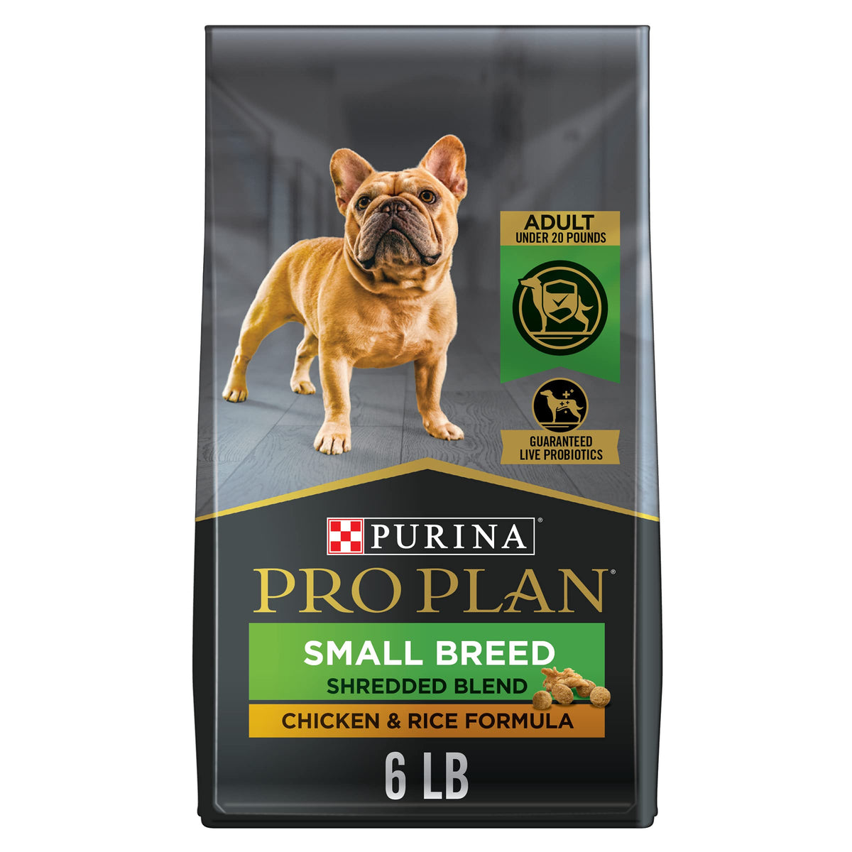 Purina Pro Plan Small Breed bag front suitable for dogs under 20 pounds