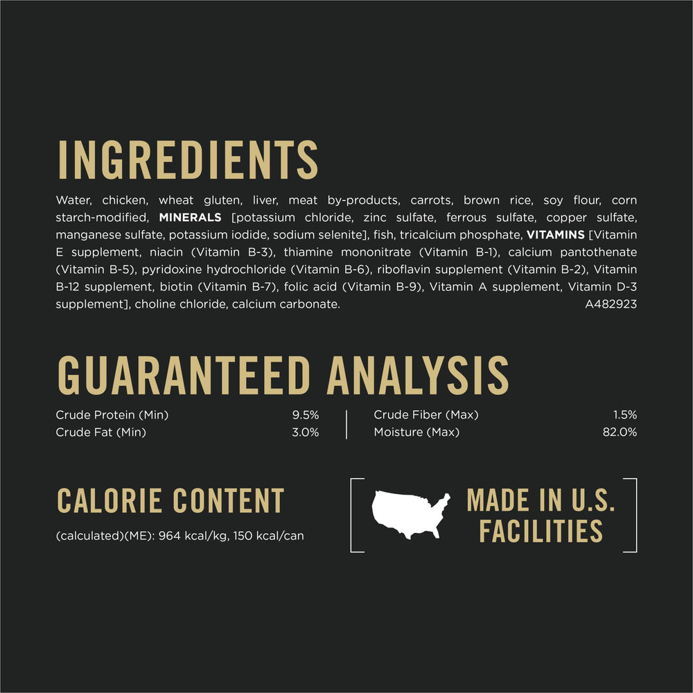Purina Pro Plan Small Breed chicken chunks close-up highlights protein-rich ingredients