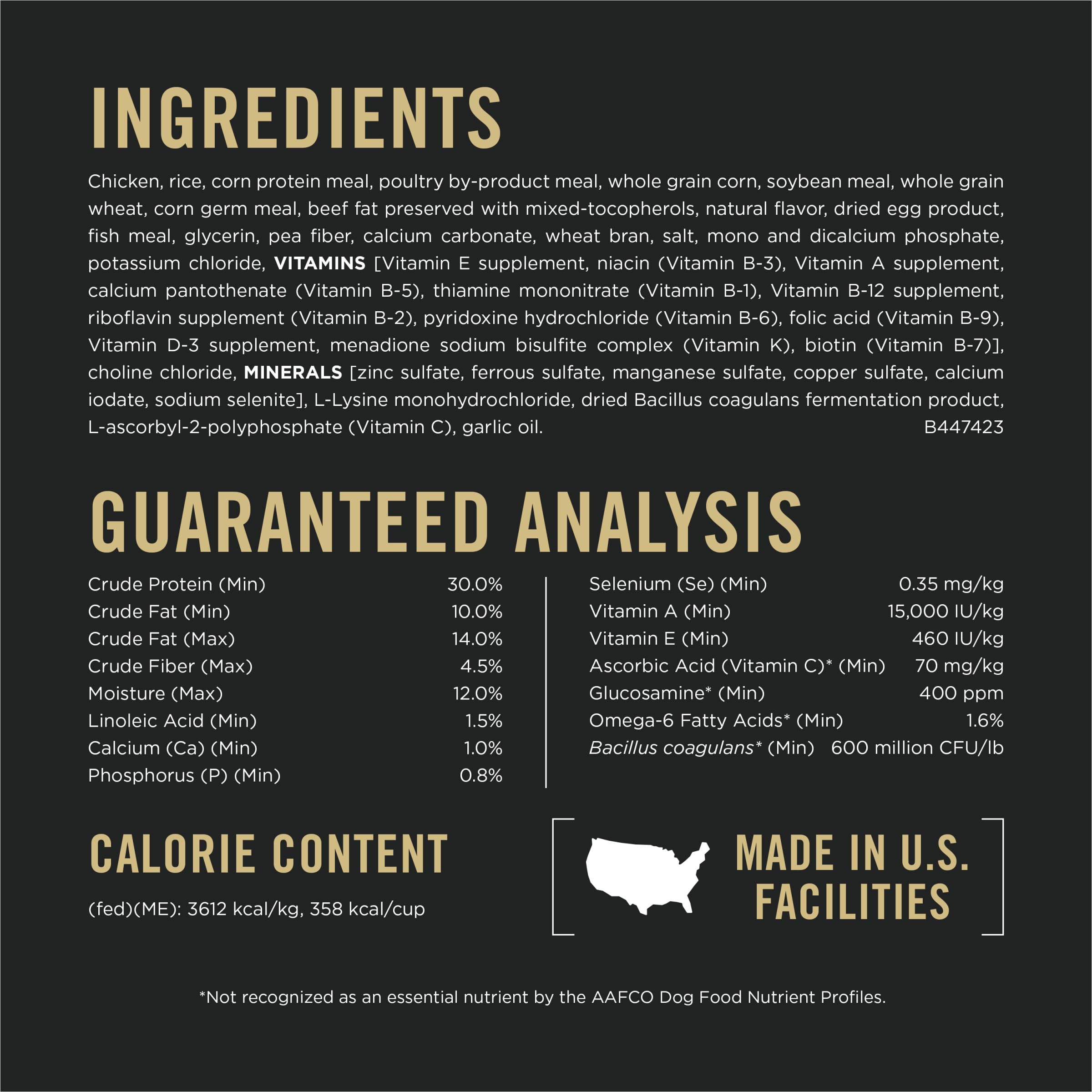 Purina Pro Plan weight management bottle showcasing guaranteed live probiotics and fiber.