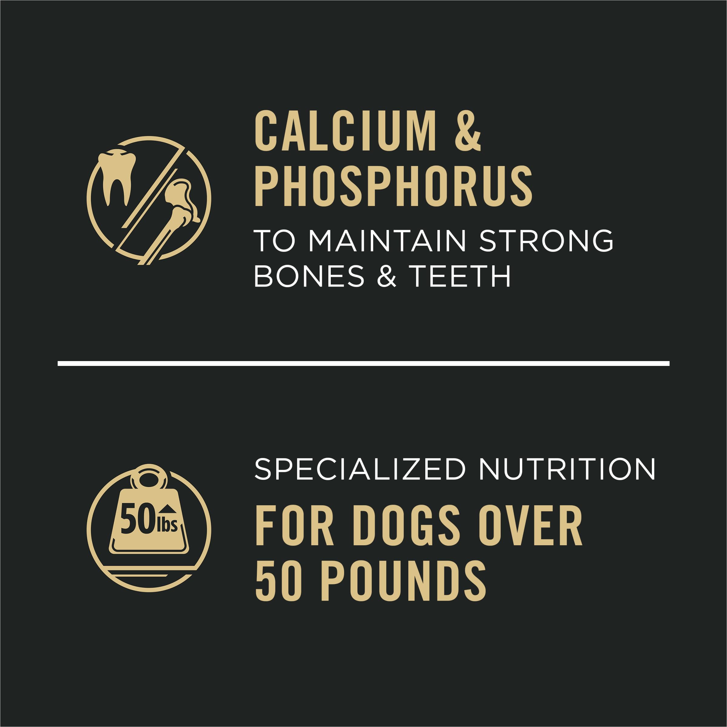 Purina Pro Plan Specialized Large Breed 12-pack packaging shown for large dogs.
