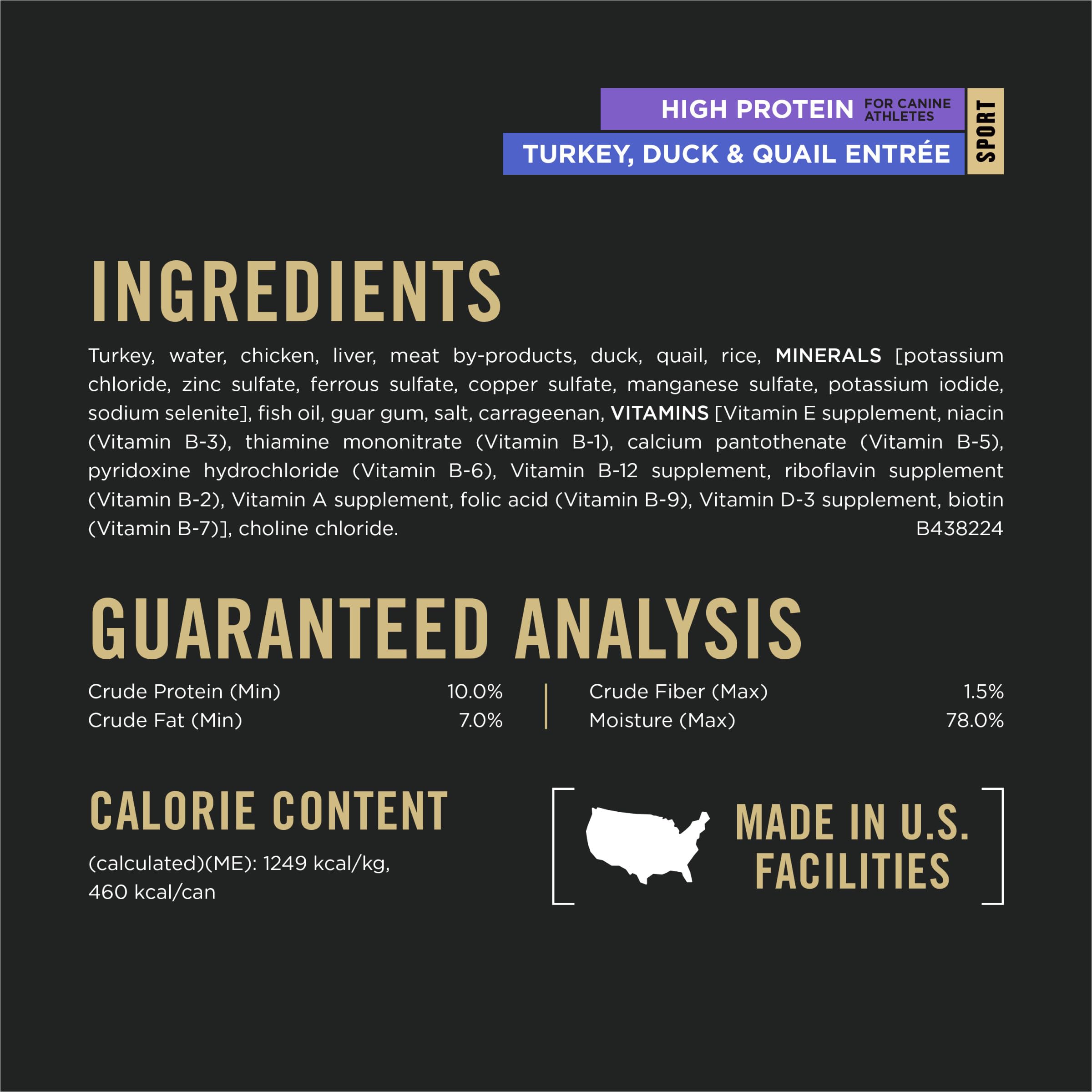 Antioxidants in Purina Pro Plan Sport Entree support immune health.