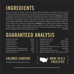 Purina Pro Plan Sport glucosamine and omega-3 support joints and mobility.