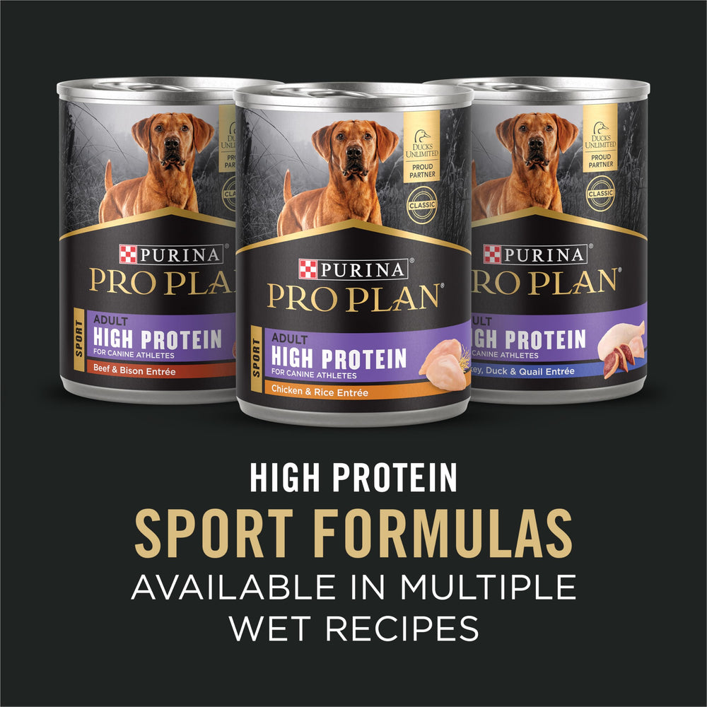 Purina Pro Plan Sport Performance 30/20 endurance-focused formula in action.