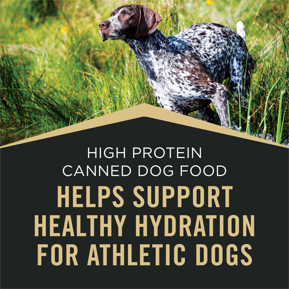 Purina Pro Plan Sport Pull-top Can emphasizes convenient, ready-to-serve meals.