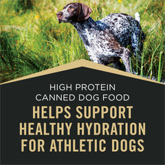 Purina Pro Plan Sport Pull-top Can emphasizes convenient, ready-to-serve meals.