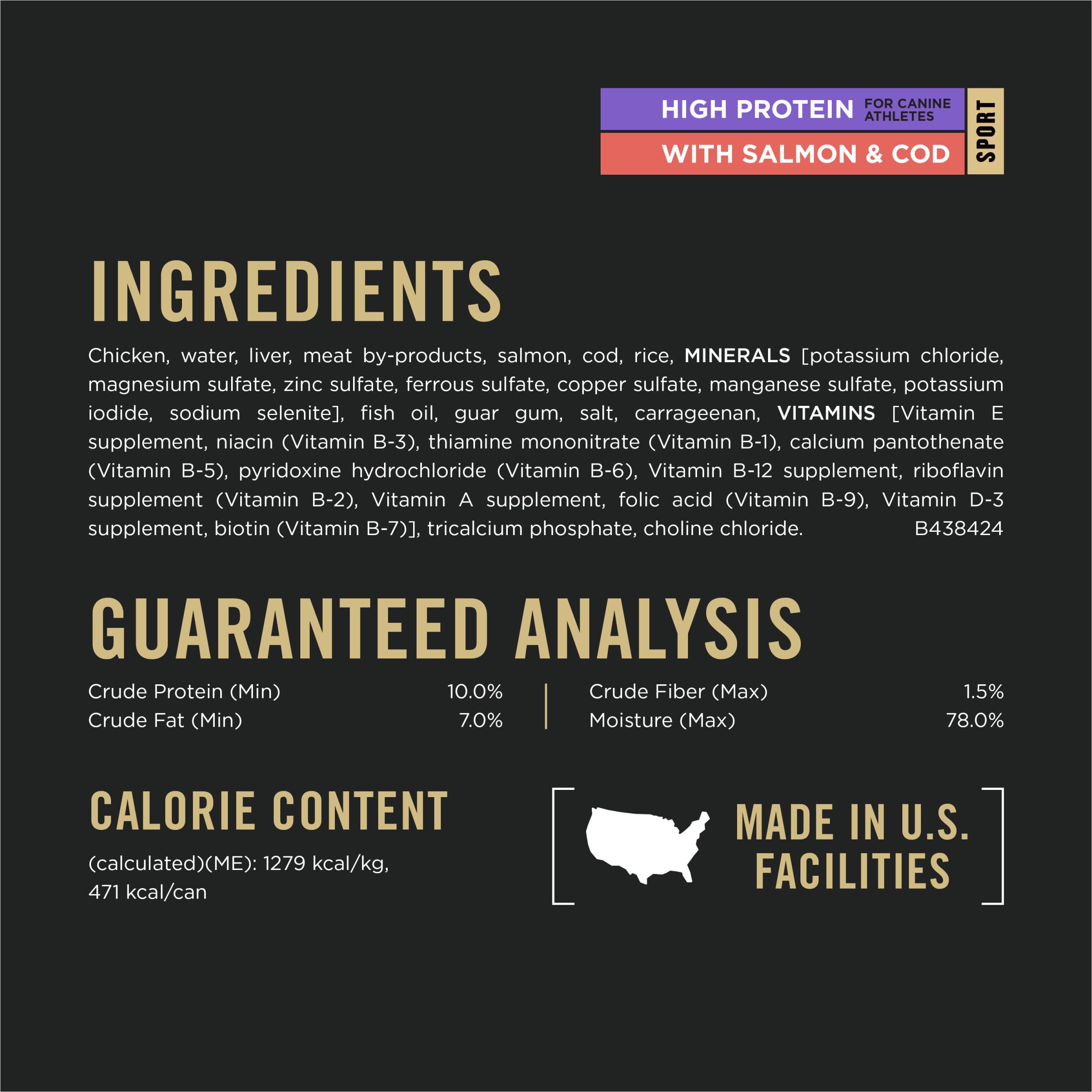 Purina Pro Plan Sport 23 vitamins – comprehensive nutrient blend
