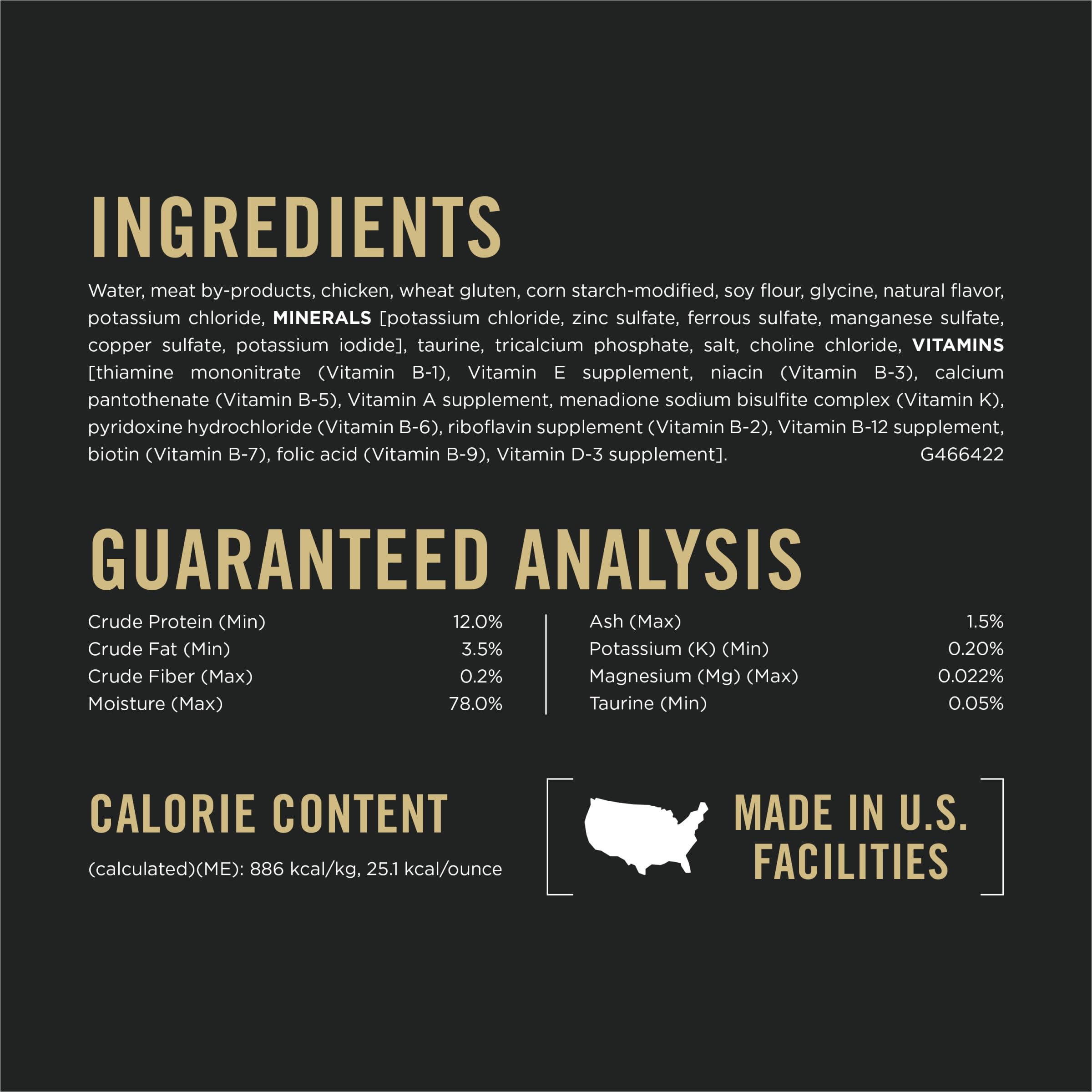 Purina Pro Plan manufactured in U.S. facilities.
