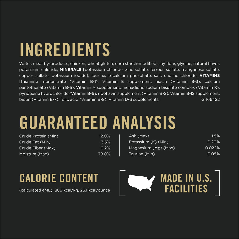Purina Pro Plan manufactured in U.S. facilities.