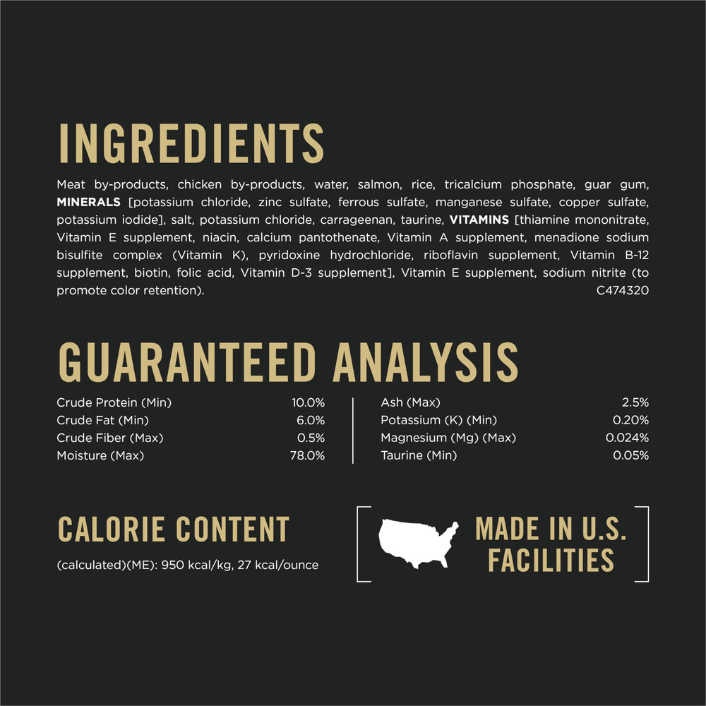 Taurine and vitamins in Purina Pro Plan Urinary Tract Health formula