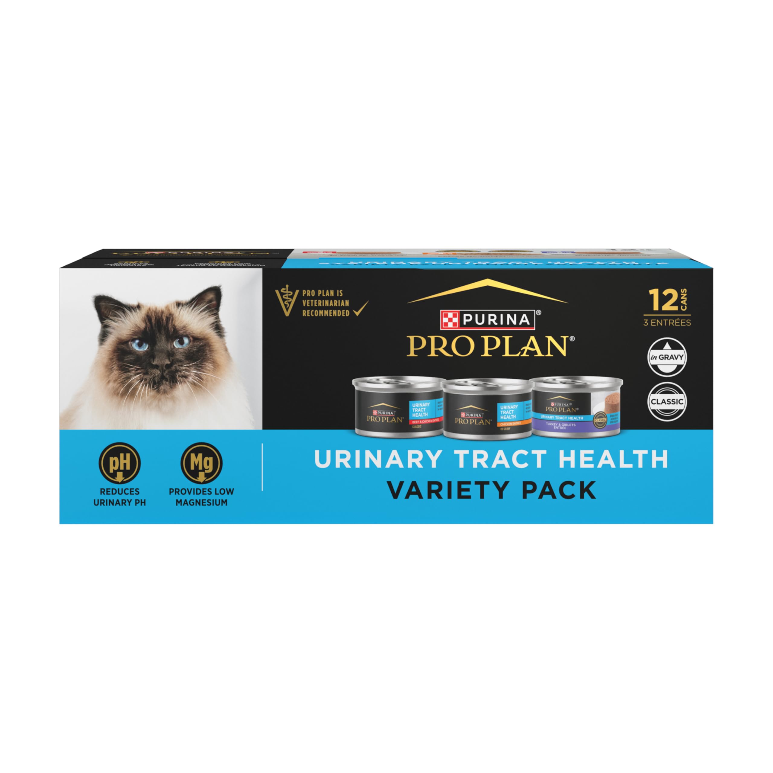 Purina Pro Plan urinary cat food chicken 3oz can, high-protein poultry flavor to support hydration.