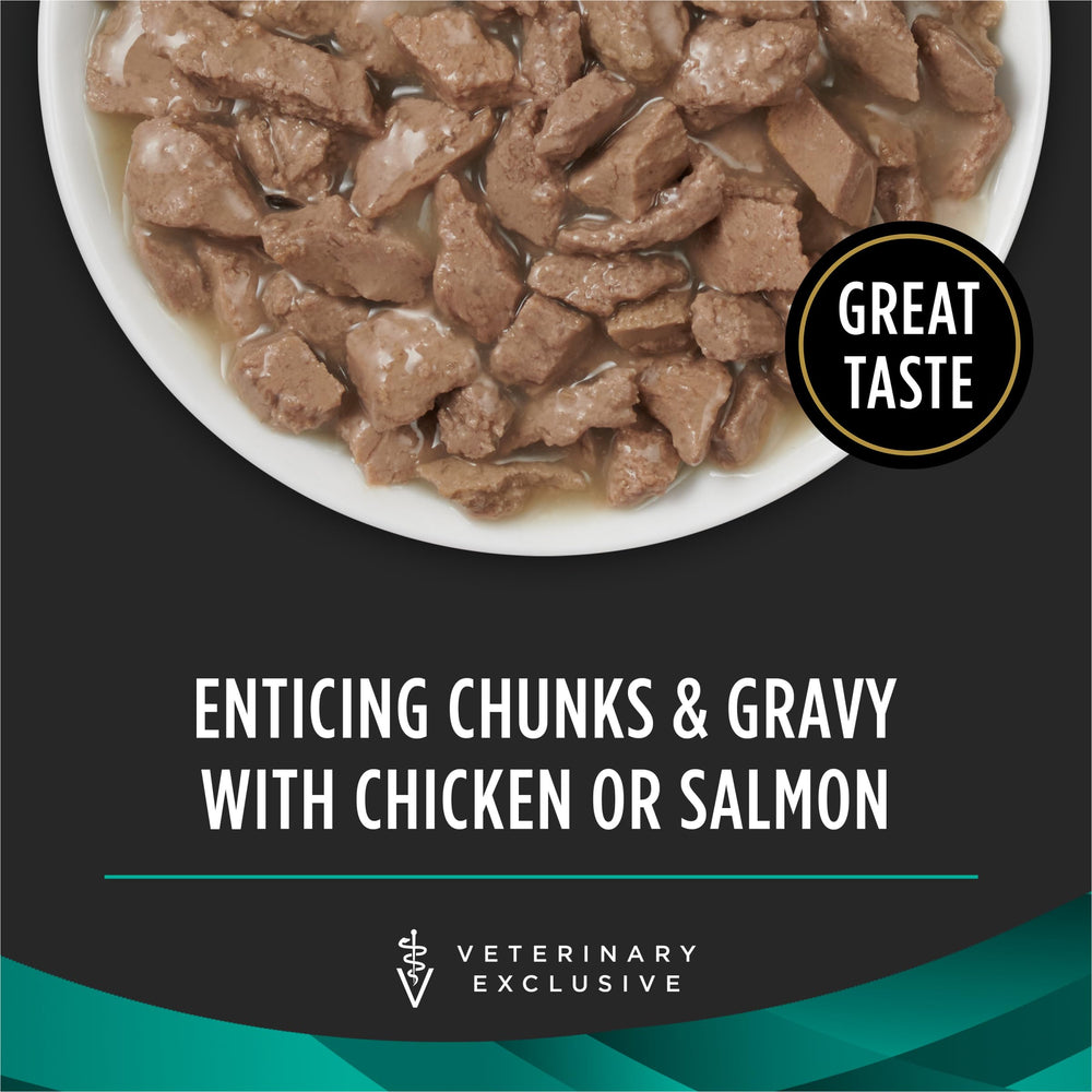 Purina Pro Plan Veterinary Diets EN Gastroenteric Feline Formula savory sauce close-up can for palatable meals
