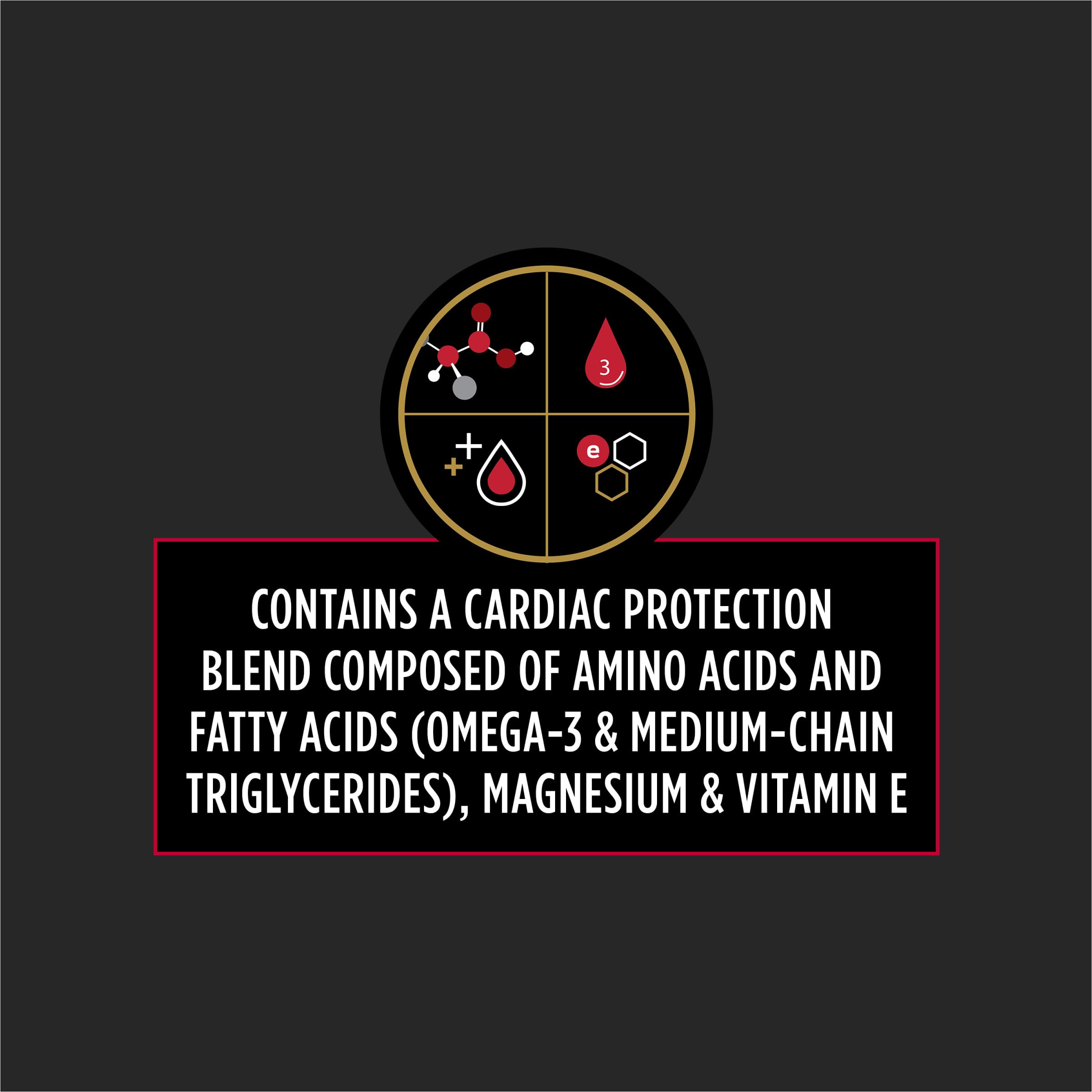 Purina Pro Plan Veterinary Diets omega-3 and MCT matrix focus on heart health.