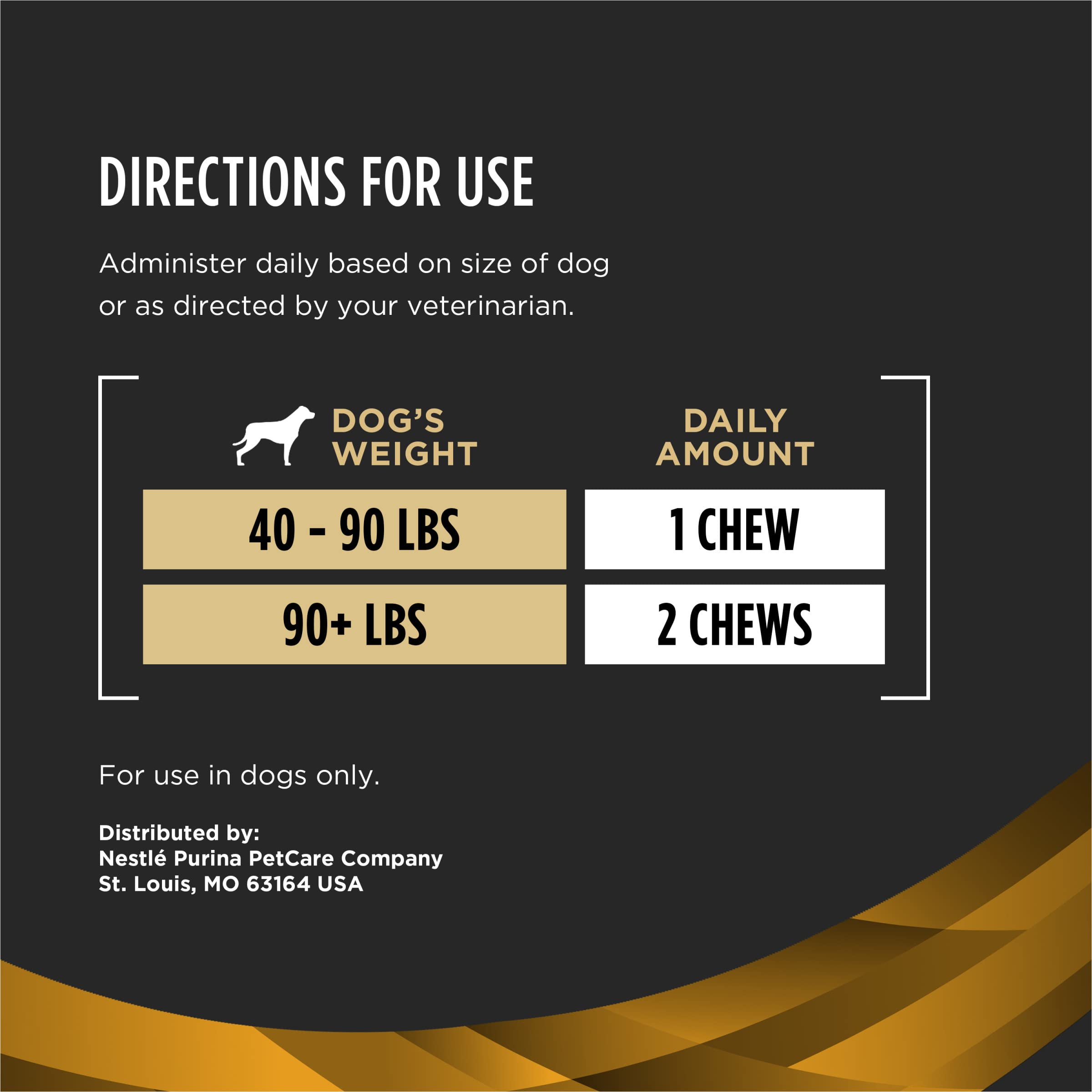 Purina Pro Plan Vet small dog hip health supports active aging.