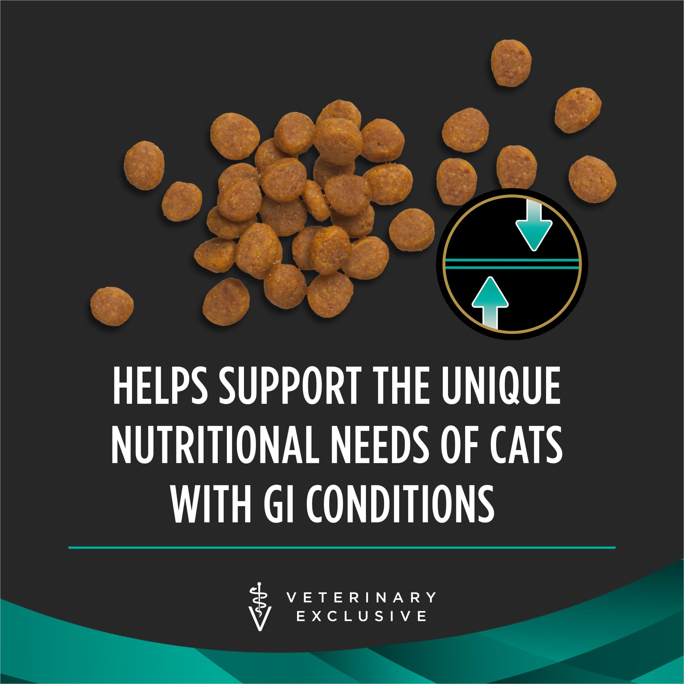 Purina Pro Plan EN Gastroenteric kibble pouring into pet dish