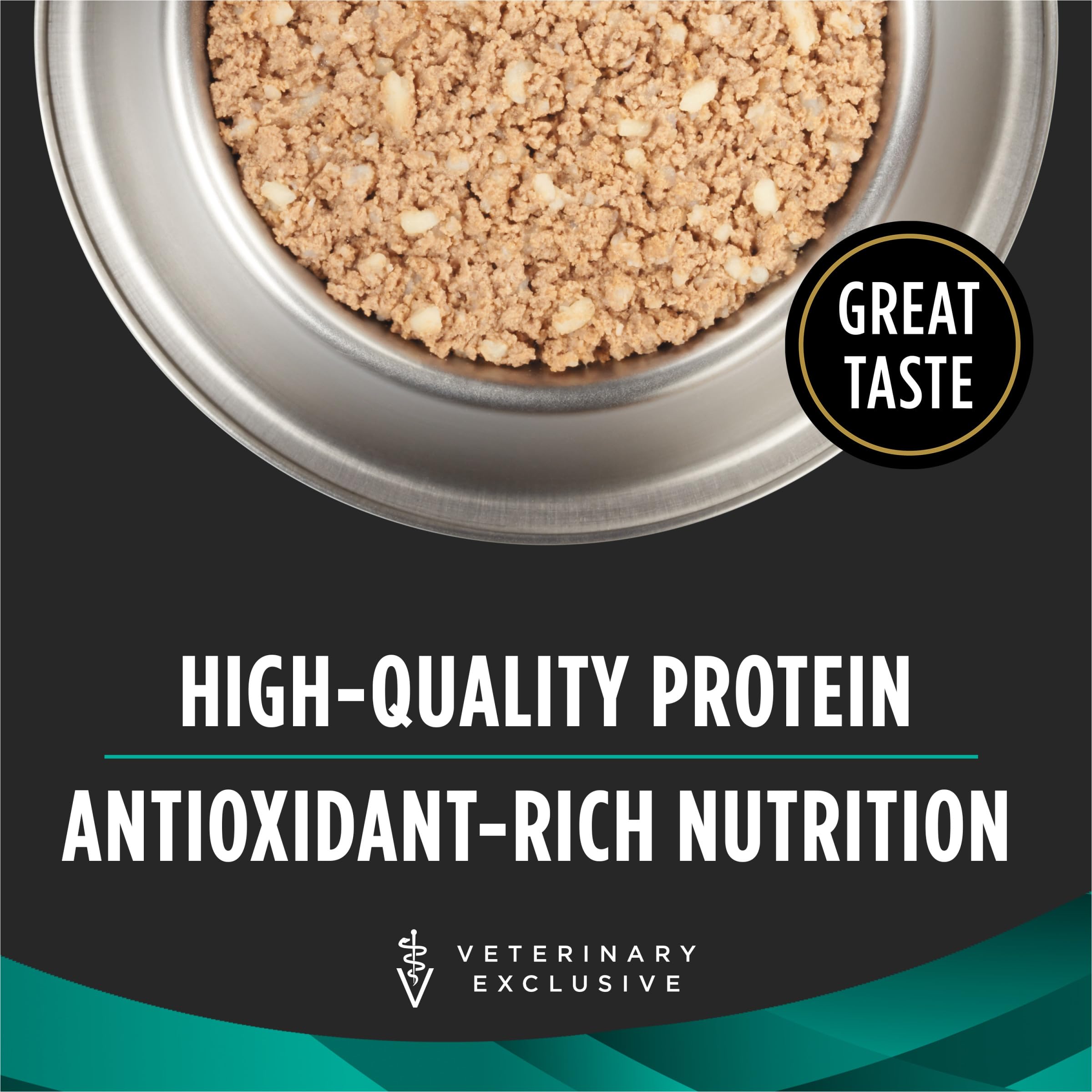 Purina Pro Plan Veterinary Diets EN Gastroenteric Low Fat wet dog food label close-up with nutrition details.