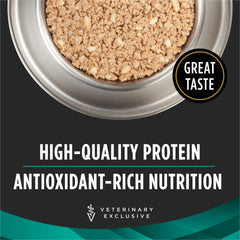 Purina Pro Plan Veterinary Diets EN Gastroenteric Low Fat wet dog food label close-up with nutrition details.