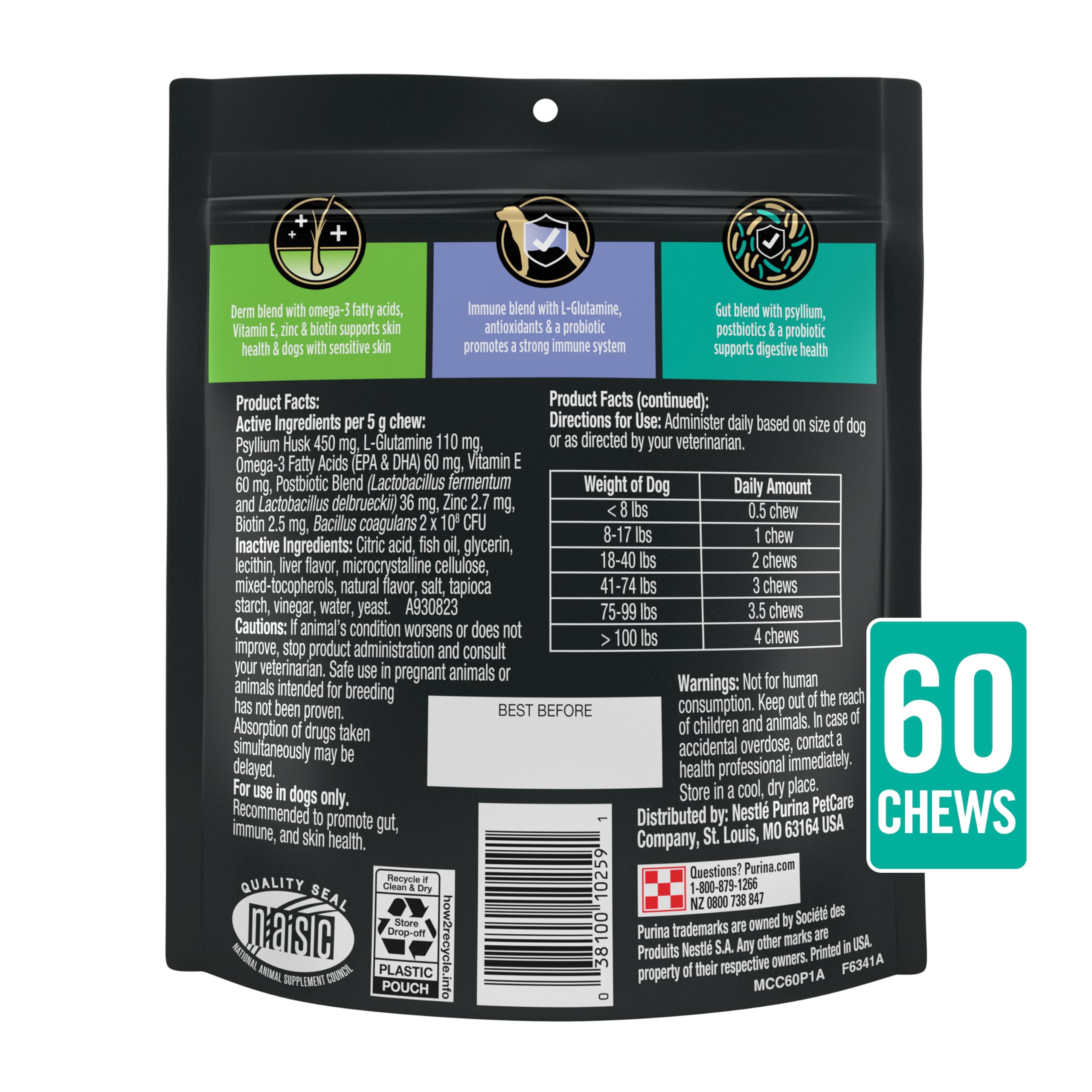 Purina Pro Plan Veterinary Diets Multi Care 30-count pouch for convenient daily use
