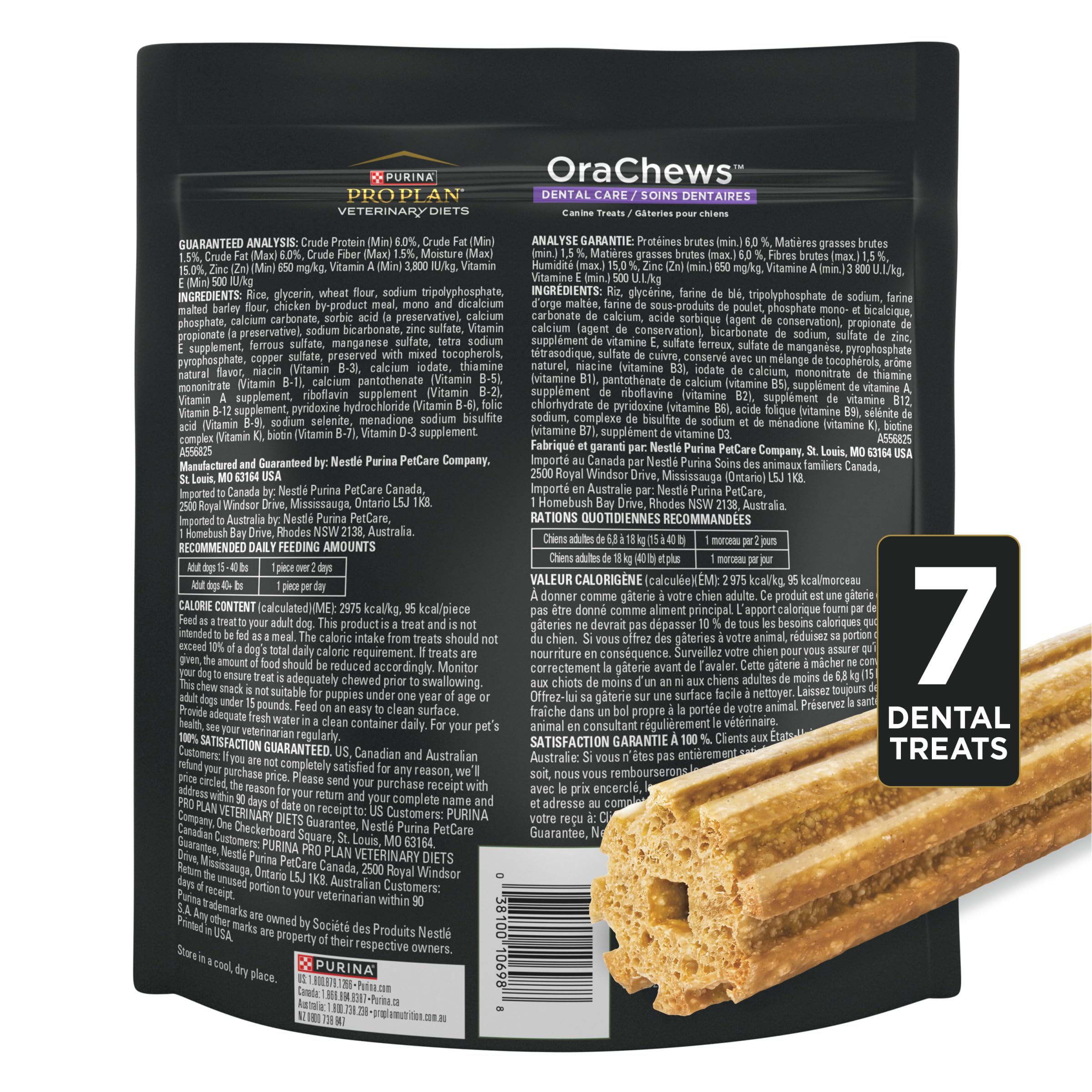 Purina Pro Plan OraChews deliver vitamins A, E, and zinc.