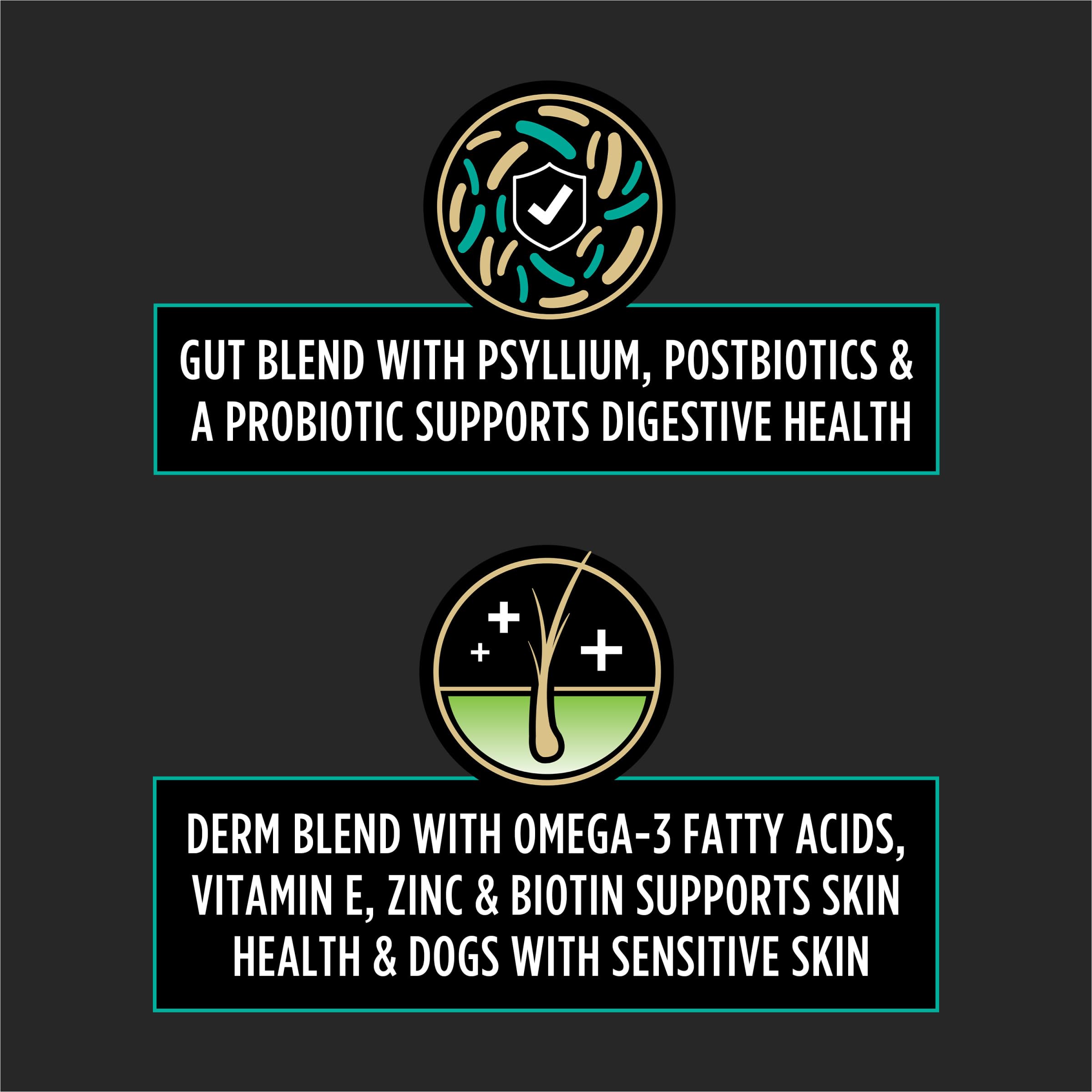 Purina Pro Plan Multi Care chews emphasize immune support with probiotics.