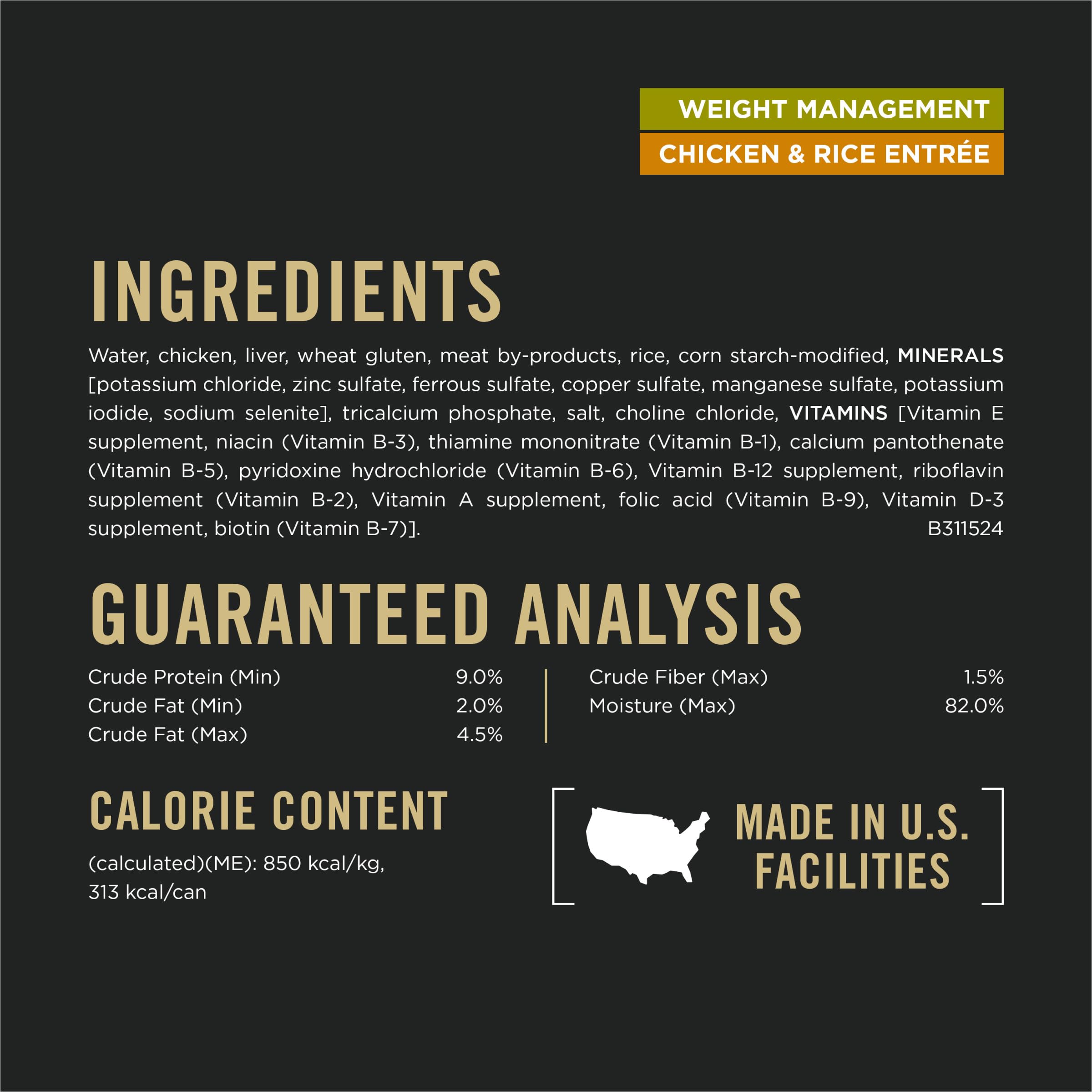 Purina Pro Plan Weight Management supports immune health and coat nourishment