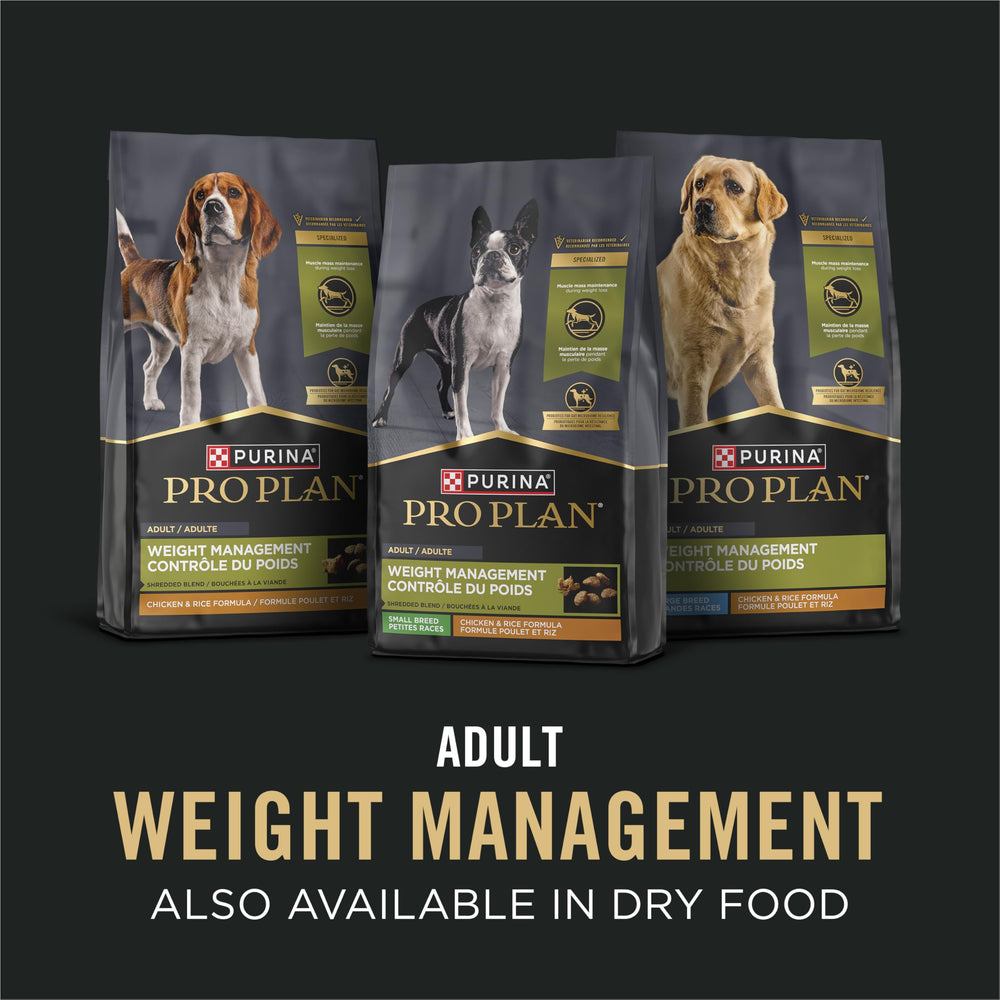 Purina Pro Plan Weight Management turkey and rice entree provides 23 essential vitamins and minerals.