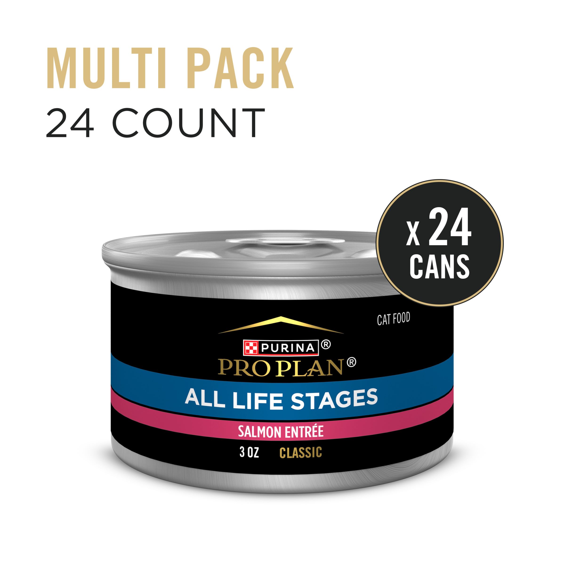 Purina Pro Plan Salmon Pate Classic Entree close-up shows creamy texture cats love