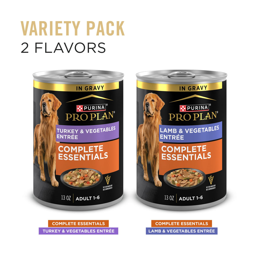 Purina Pro Plan Lamb with vegetables in gravy can highlights real meat and veggies