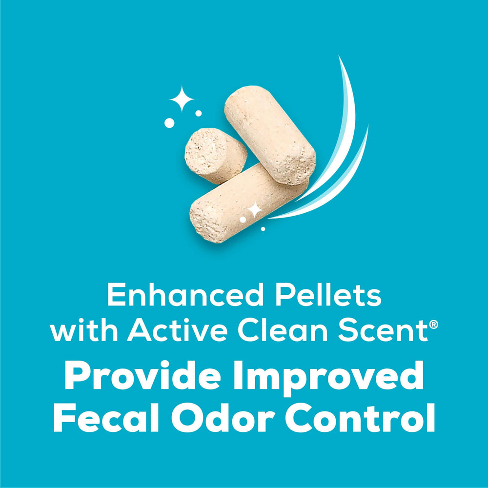 Purina Tidy Cats Breeze moisture-wicking pellets help quick scooping.