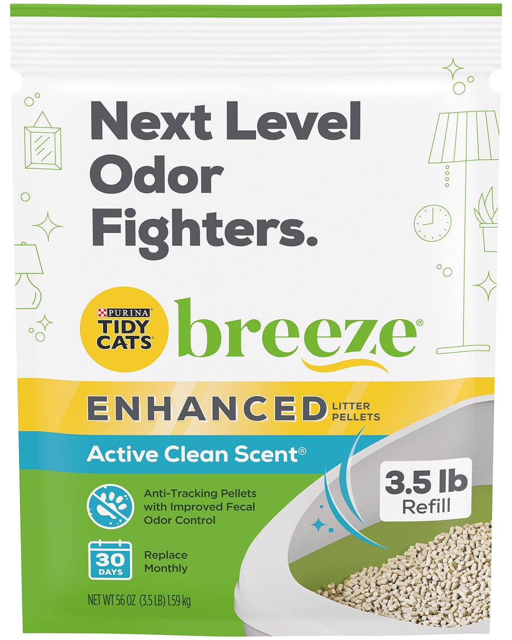 Purina Tidy Cats Breeze pellets in a multi-cat use scenario