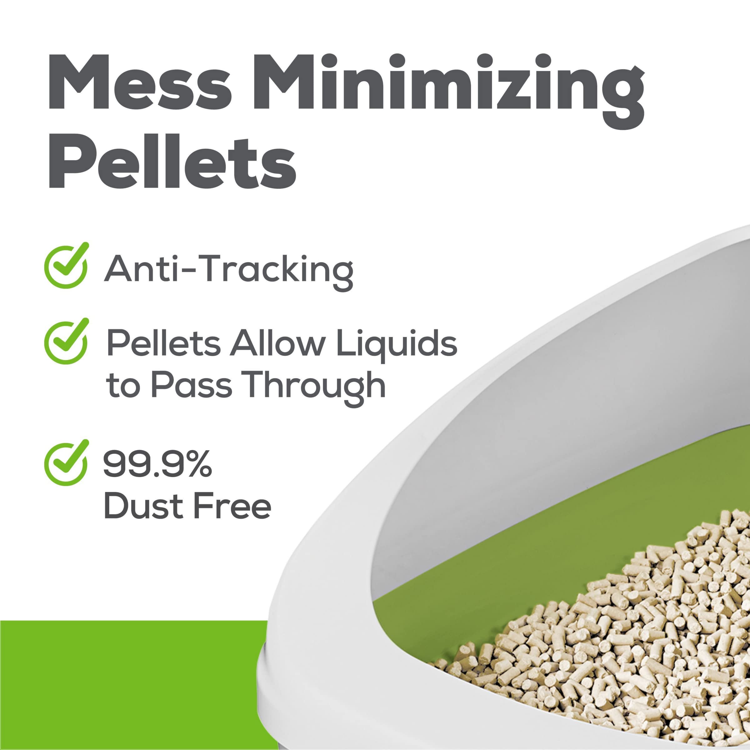 Purina Tidy Cats Breeze unscented pellets keep the air neutral.