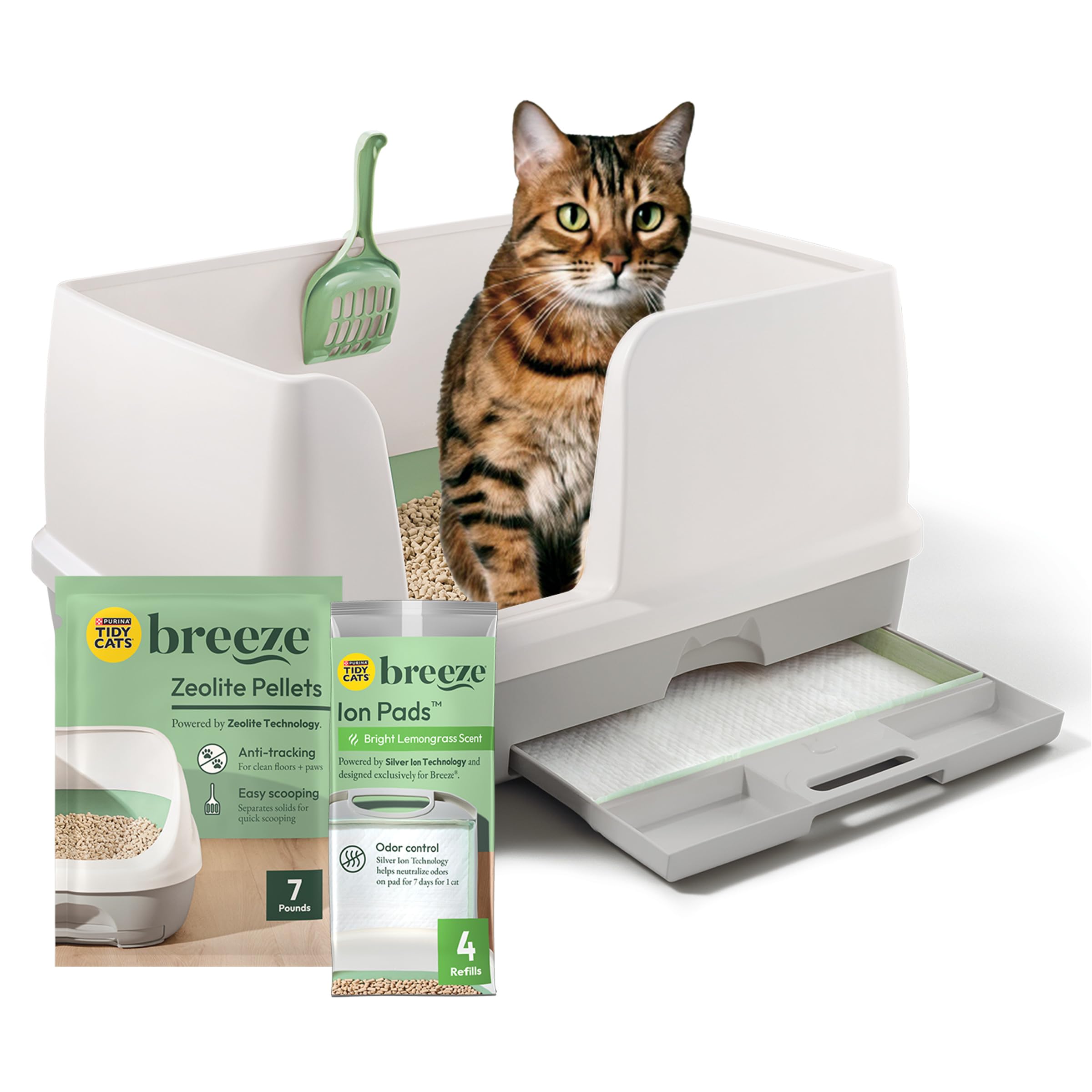 Purina Tidy Cats Breeze XL litter box with high walls for bigger cats
