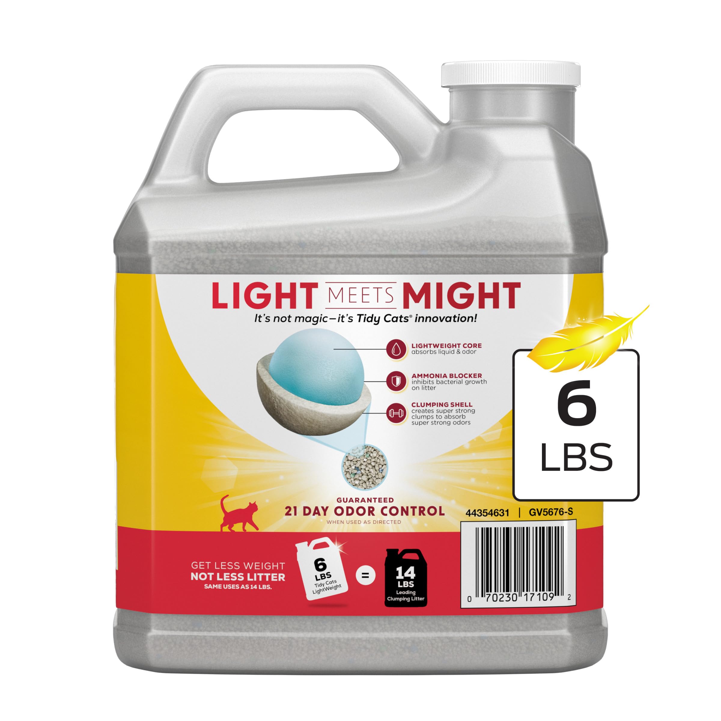 Purina Tidy Cats easy pour design minimizes spills.