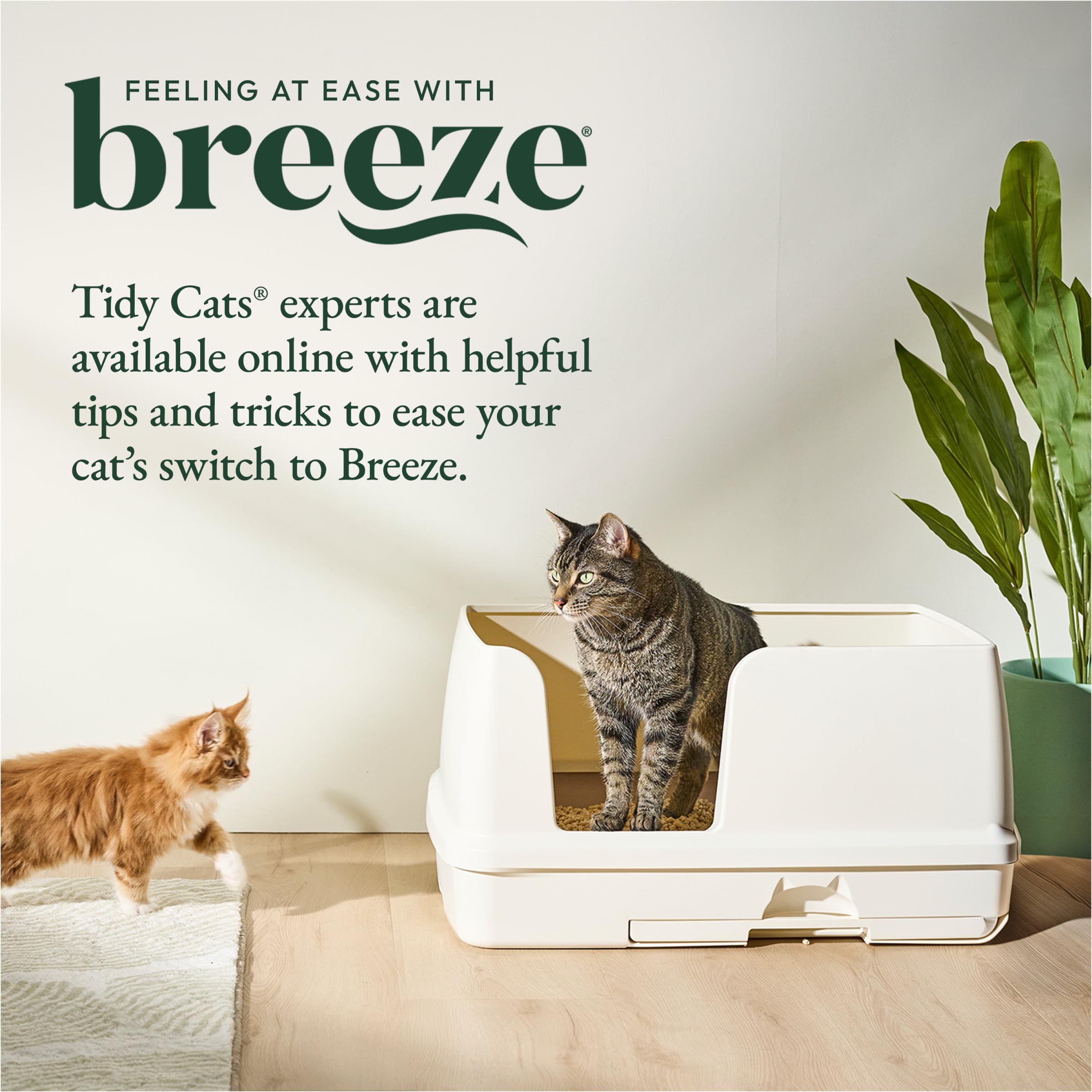 Purina Tidy Cats Breeze XL design with high walls for easier maintenance