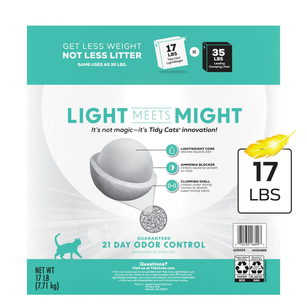 Purina Tidy Cats LightWeight Free and Clean 17-lb box supports simple upkeep.