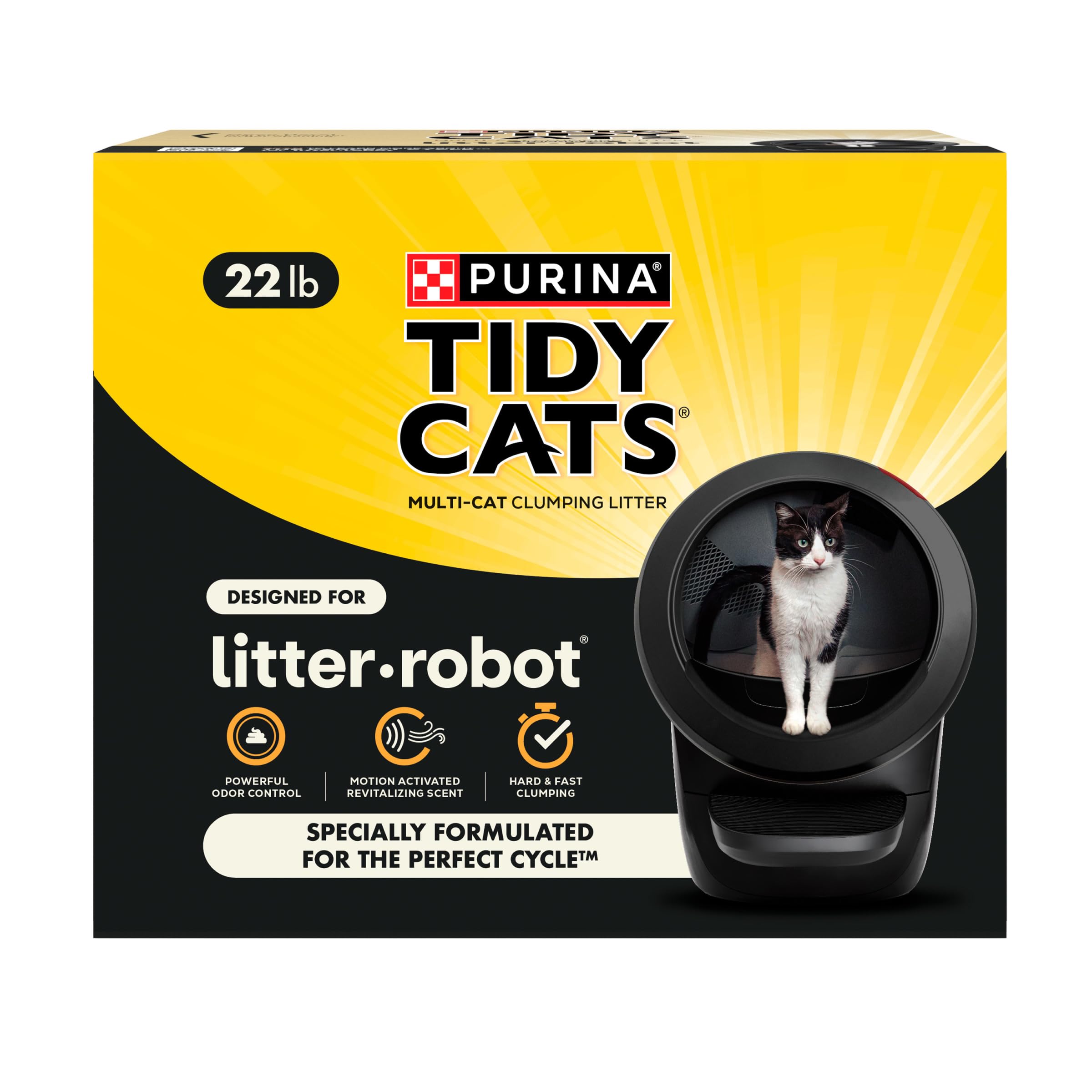 Purina Tidy Cats Litter for Litter-Robot in a self-cleaning setup for easy maintenance