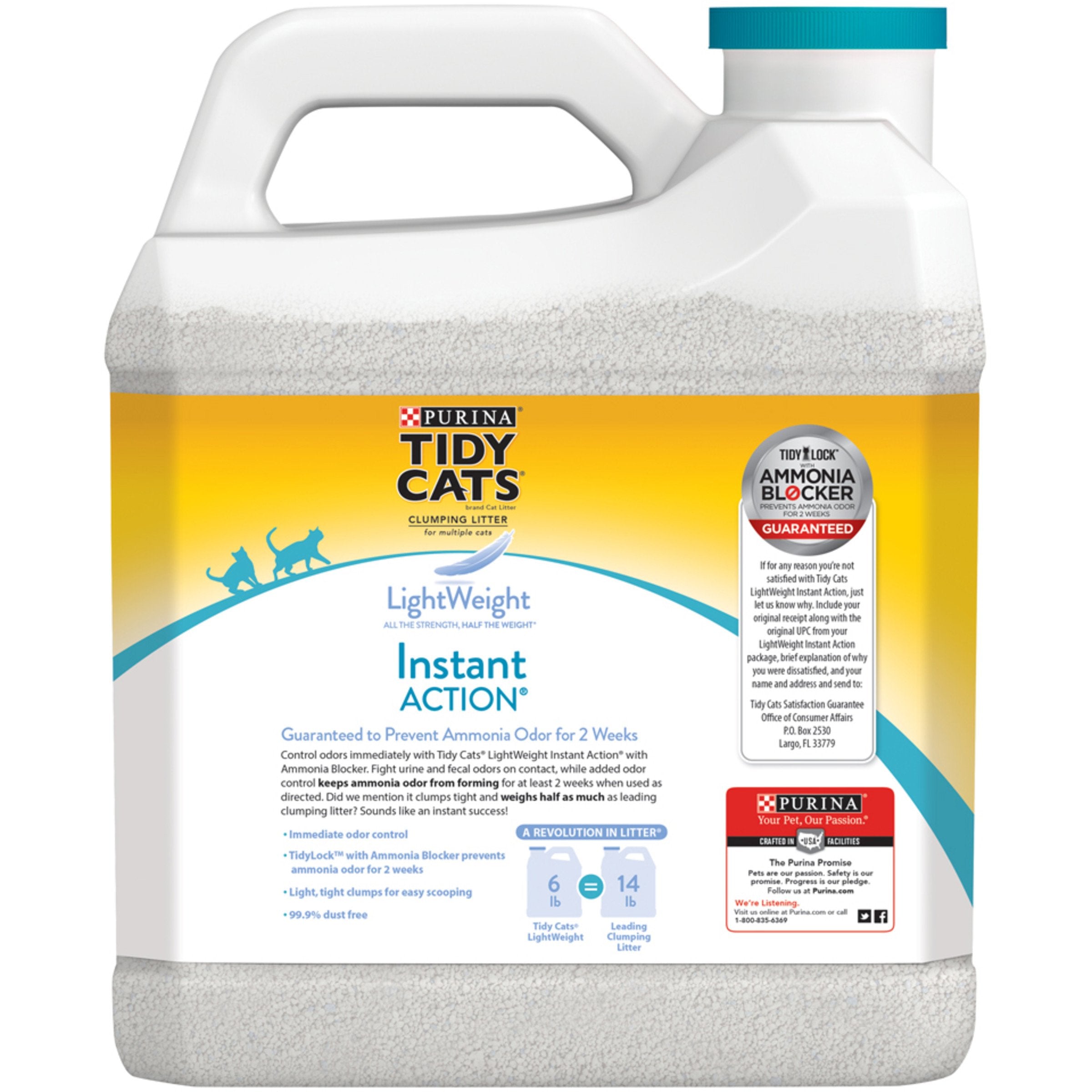 Purina Tidy Cats low dust formula reduces surface dust during scooping