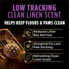 Purina Tidy Cats Performance Plus Tidy Feet strong clumps for easy scooping after use.