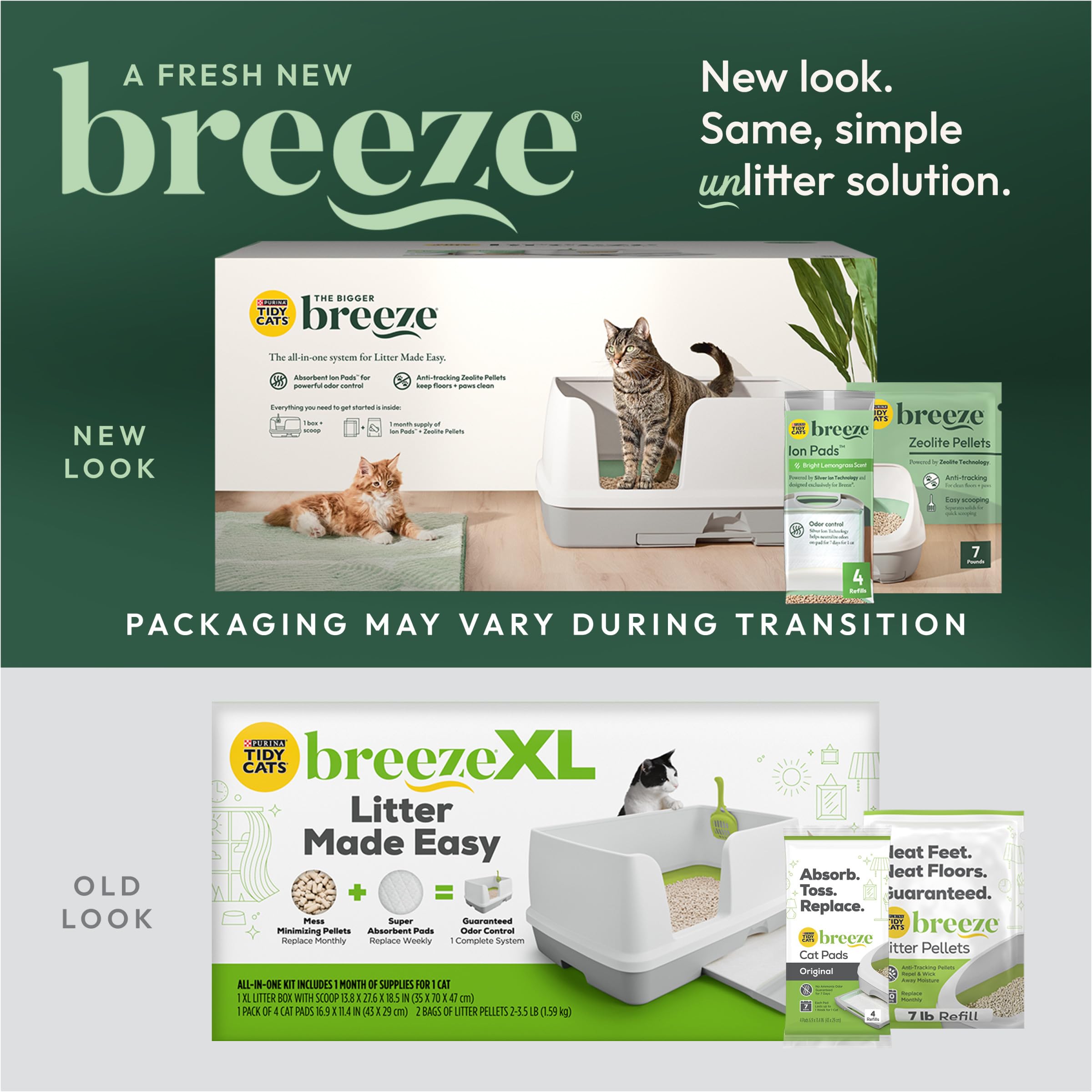 Purina Tidy Cats Zeolite pellets reduce dust and tracking