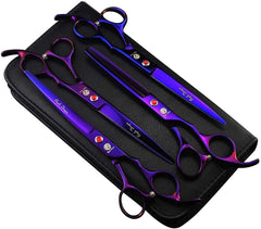 Purple Dragon 7-inch thinning scissors for smooth thinning and precise shaping.