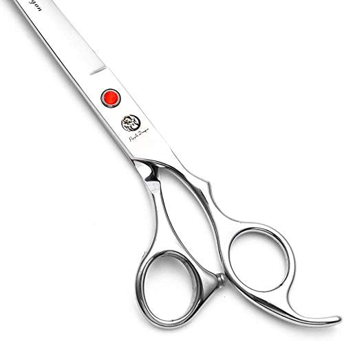 Purple Dragon barber shears in action delivering fast, clean cuts