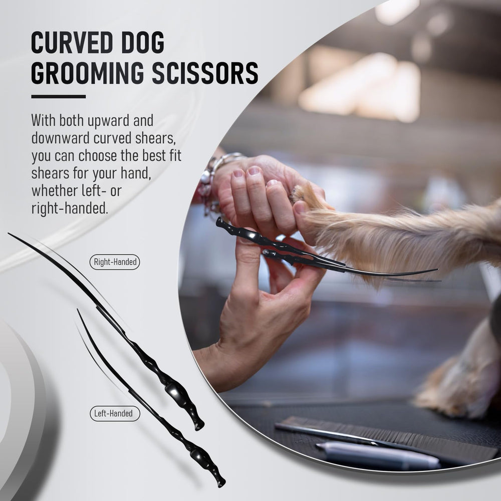 Purple Dragon straight scissors designed for clean, accurate straight trims.