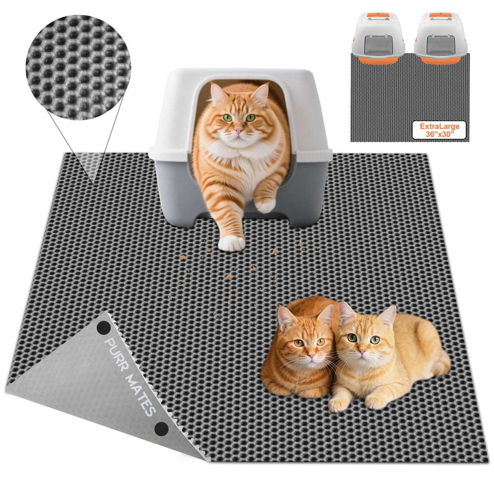 Purr Mates XL honeycomb catcher mat traps litter from paws