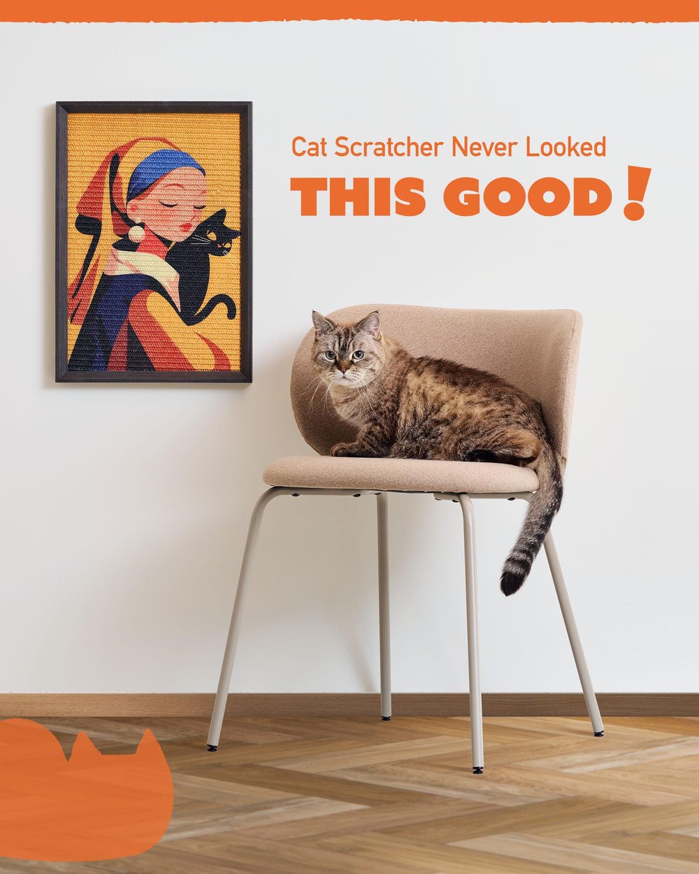 PURRDEE renter-friendly wall mount strips enabling easy installation without drills.